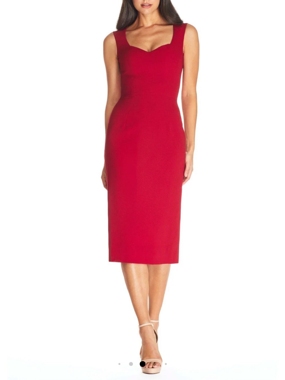 Dress the Population Elle Sweetheart Neckline Sheath Midi Dress